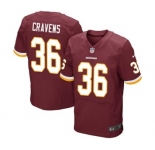 Men's Nike Washington Redskins #36 Su'a Cravens Elite Burgundy Red Team Color NFL Jersey