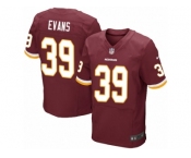 Men's Nike Washington Redskins #39 Josh Evans Elite Burgundy Red Team Color NFL Jersey
