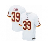 Men's Nike Washington Redskins #39 Josh Evans Elite White NFL Jersey