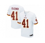 Men's Nike Washington Redskins #41 Will Blackmon Elite White NFL Jersey