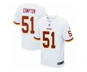 Men's Nike Washington Redskins #51 Will Compton Elite White NFL Jersey