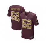 Men's Nike Washington Redskins #52 Ryan Anderson Elite Burgundy Red Gold Number Alternate 80TH Anniversary NFL Jersey