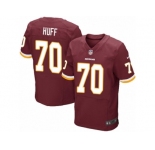 Men's Nike Washington Redskins #70 Sam Huff Elite Burgundy Red Team Color NFL Jersey