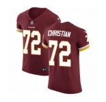 Men's Nike Washington Redskins #72 Geron Christian Burgundy Red Team Color Vapor Untouchable Elite Player NFL Jersey