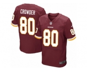 Men's Nike Washington Redskins #80 Jamison Crowder Elite Burgundy Red Team Color NFL Jersey