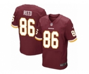 Men's Nike Washington Redskins #86 Jordan Reed Elite Burgundy Red Team Color NFL Jersey