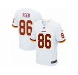Men's Nike Washington Redskins #86 Jordan Reed Elite White NFL Jersey