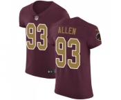 Men's Nike Washington Redskins #93 Jonathan Allen Burgundy Red Alternate Vapor Untouchable Elite Player NFL Jersey