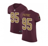 Men's Nike Washington Redskins #95 Da'Ron Payne Burgundy Red Alternate Vapor Untouchable Elite Player NFL Jersey