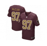 Men's Nike Washington Redskins #97 Terrell McClain Elite Burgundy Red Gold Number Alternate 80TH Anniversary NFL Jersey