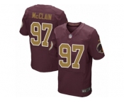 Men's Nike Washington Redskins #97 Terrell McClain Elite Burgundy Red Gold Number Alternate 80TH Anniversary NFL Jersey