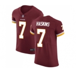 Men's Washington Redskins #7 Dwayne Haskins Burgundy Red Team Color Vapor Untouchable Elite Player Football Jersey