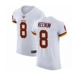 Men's Washington Redskins #8 Case Keenum White Vapor Untouchable Elite Player Football Jersey