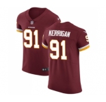 Men's Washington Redskins #91 Ryan Kerrigan Elite Burgundy Red Team Color Football Jersey