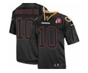 Nike NFL Jerseys Washington Redskins #10 Robert Griffin III Black 80TH Patch[Elite Lights Out]