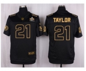 Nike Washington Redskins #21 Sean Taylor Black Pro Line Gold Collection Jersey(Elite)