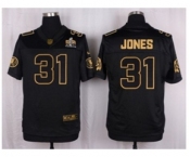 Nike Washington Redskins #31 Matt Jones Black Pro Line Gold Collection Jersey(Elite)