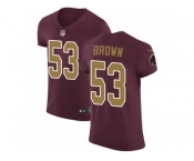 Nike Washington Redskins #53 Zach Brown Burgundy Red Alternate Men Stitched NFL Vapor Untouchable Elite Jersey