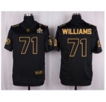 Nike Washington Redskins #71 Trent Williams Black Pro Line Gold Collection Jersey(Elite)