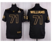 Nike Washington Redskins #71 Trent Williams Black Pro Line Gold Collection Jersey(Elite)