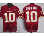 nike nfl jerseys washington redskins #10 griffin iii red[Elite 80th patch]