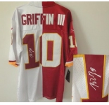 nike nfl jerseys washington redskins #10 griffiniii white-red[Elite split signature]