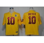 nike nfl jerseys washington redskins #10 griffiniii yellow[Elite 50th Patch]