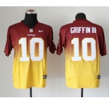 nike nfl jerseys washington redskins #10 robert griffin iii red-yellow[Elite drift fashion][second version]