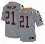 nike nfl jerseys washington redskins #21 taylor grey[Elite lights out 50th Patch]