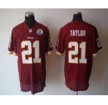 nike nfl jerseys washington redskins #21 taylor red[Elite 50th Patch]