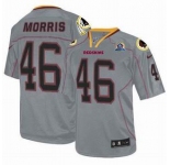 nike nfl jerseys washington redskins #46 morris grey[Elite lights out 50th Patch]