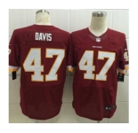 nike nfl jerseys washington redskins #47 davis white[Elite][davis]
