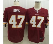 nike nfl jerseys washington redskins #47 davis white[Elite][davis]