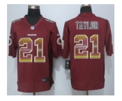 2015 New Nike Washington Red Skins #21 Taylor Red Strobe Jerseys[Limited]