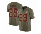 Men Nike Washington Redskins #29 Kendall Fuller Limited Olive 2017 Salute to Service NFL Jersey
