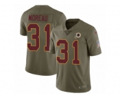 Men Nike Washington Redskins #31 Fabian Moreau Limited Olive 2017 Salute to Service NFL Jersey