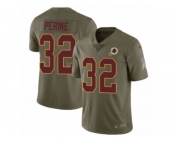 Men Nike Washington Redskins #32 Samaje Perine Limited Olive 2017 Salute to Service NFL Jersey