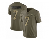 Men Nike Washington Redskins #7 Joe Theismann Limited Olive Camo 2017 Salute to Service NFL Jersey