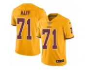 Men Nike Washington Redskins #71 Charles Mann Limited Gold Rush Vapor Untouchable NFL Jersey