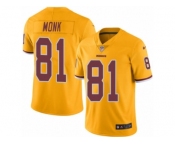 Men Nike Washington Redskins #81 Art Monk Limited Gold Rush Vapor Untouchable NFL Jersey