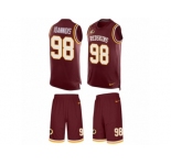 Men Nike Washington Redskins #98 Matthew Ioannidis Limited Burgundy Red Tank Top Suit NFL Jersey
