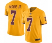 Men Washington Redskins #7 Dwayne Haskins Limited Gold Rush Vapor Untouchable Football Jersey