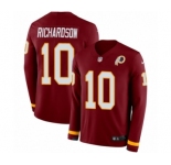 Men's Nike Washington Redskins #10 Paul Richardson Limited Burgundy Therma Long Sleeve NFL Jersey