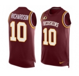 Men's Nike Washington Redskins #10 Paul Richardson Limited Red Player Name & Number Tank Top NFL Jersey