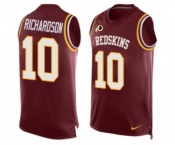 Men's Nike Washington Redskins #10 Paul Richardson Limited Red Player Name & Number Tank Top NFL Jersey