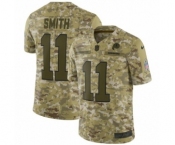 Men's Nike Washington Redskins #11 Alex Smith Burgundy Limited Camo 2018 Salute to Service NFL Jersey