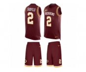 Men's Nike Washington Redskins #2 Nate Sudfeld Limited Burgundy Red Tank Top Suit NFL Jersey