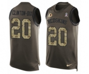 Men's Nike Washington Redskins #20 Ha Clinton-Dix Limited Green Salute to Service Tank Top NFL Jersey