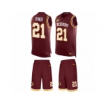 Men's Nike Washington Redskins #21 Earnest Byner Limited Burgundy Red Tank Top Suit NFL Jersey