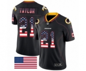 Men's Nike Washington Redskins #21 Sean Taylor Limited Black Rush USA Flag NFL Jersey